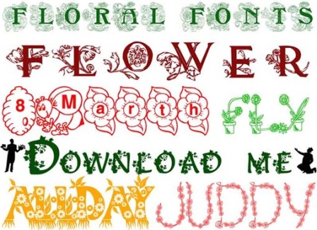Набор шрифтов flower love fonts Набор шрифтов flower love fonts